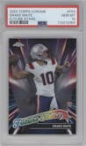 Drake Maye from the 2024 Topps Chrome set graded by PSA and given an overall grade of 10.