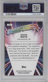 Drake Maye from the 2024 Topps Chrome set graded by PSA and given an overall grade of 10.