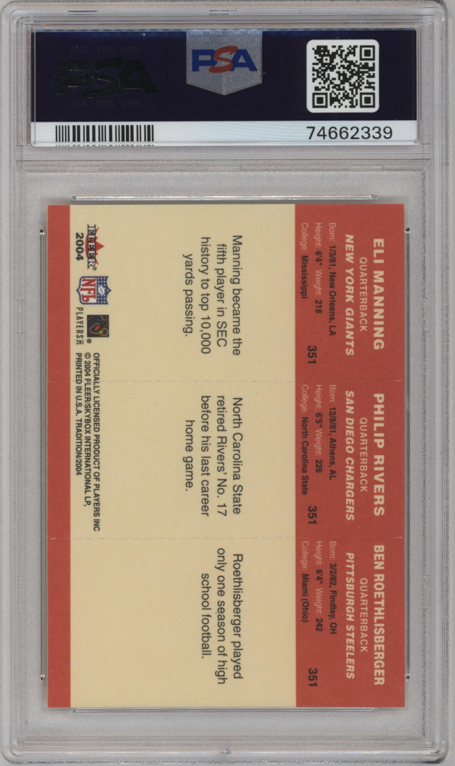 Eli Manning/ Philip Rivers/ Ben Roethlisberger