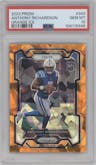 Anthony Richardson from the 2023 Panini Prizm set featuring a Orange Ice parallel graded by PSA and given an overall grade of 10.