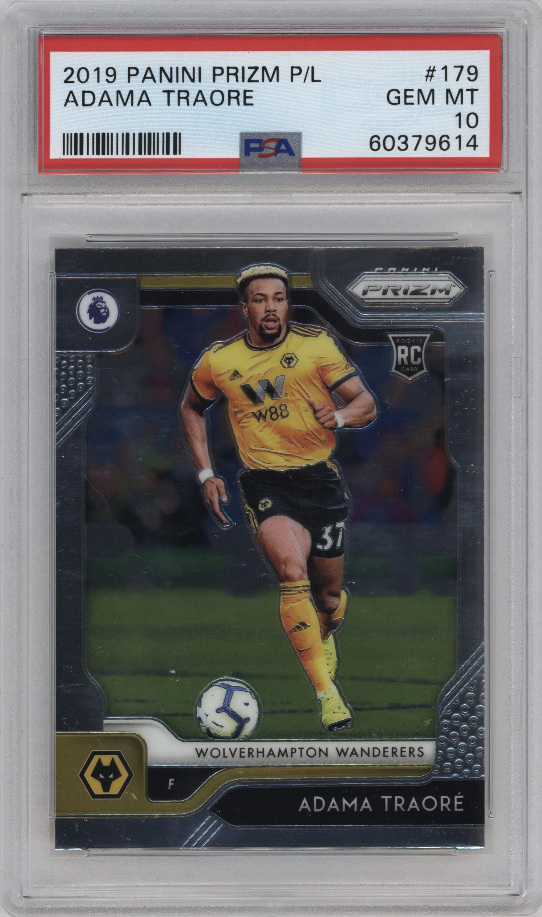 2019 Panini Prizm Premier League Adama Traore PSA 10