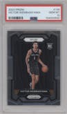Victor Wembanyama from the 2023-24 Panini Prizm set graded by PSA and given an overall grade of 10.