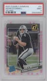 Aidan O'Connell from the 2023 Clearly Donruss set featuring a Techno parallel graded by PSA and given an overall grade of 9.