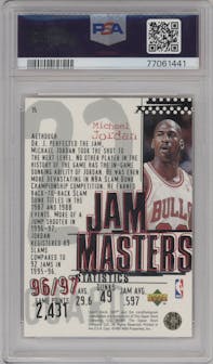 Michael Jordan from the 1997-98 Upper Deck UD3 set graded by PSA and given an overall grade of 9.