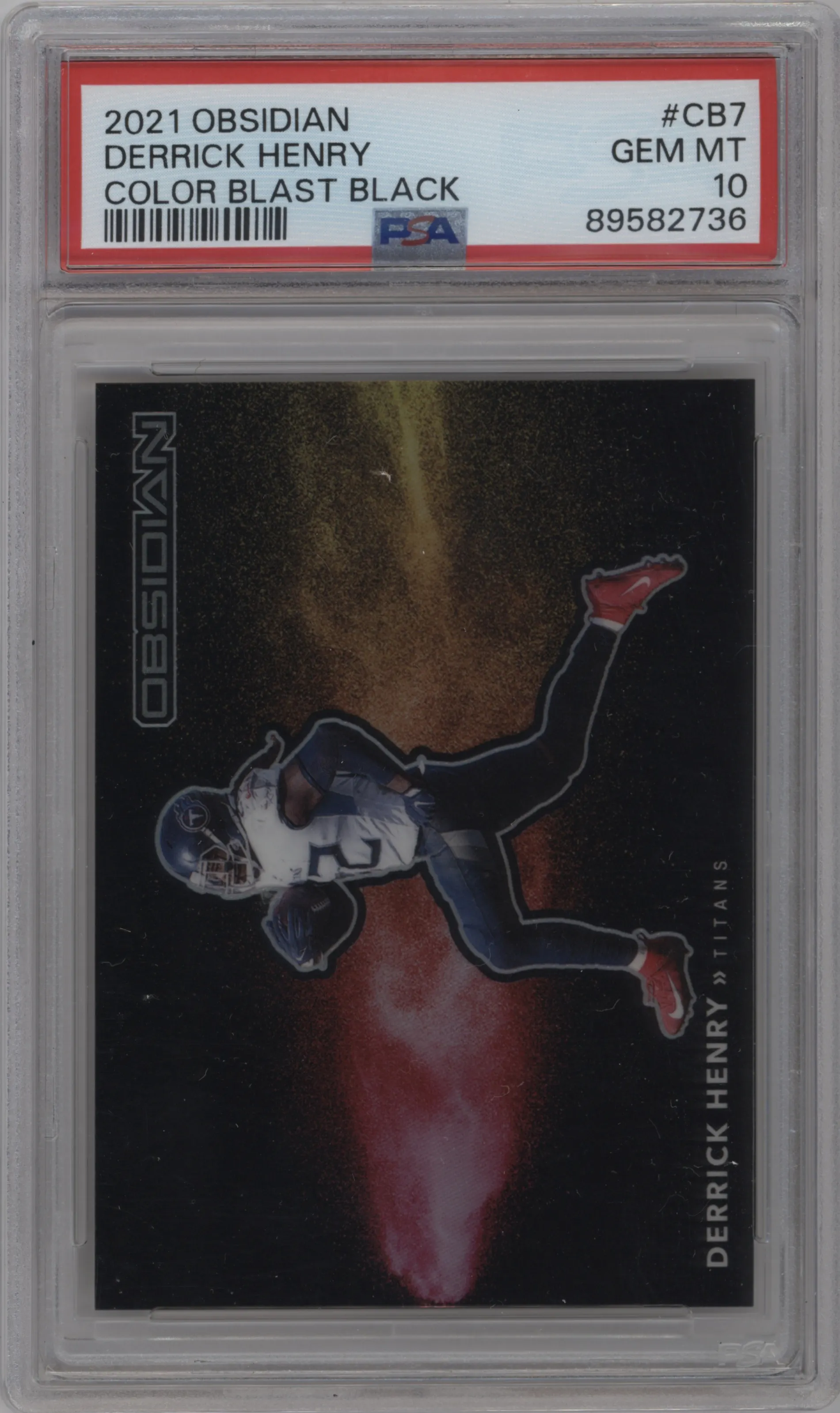 2021 Panini Obsidian Color Blast Black Derrick Henry #CB-7 PSA 10
