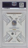 Brandin Podziemski from the 2023-24 Panini Donruss Elite set featuring a Gold International  parallel graded by PSA and given an overall grade of 10.
