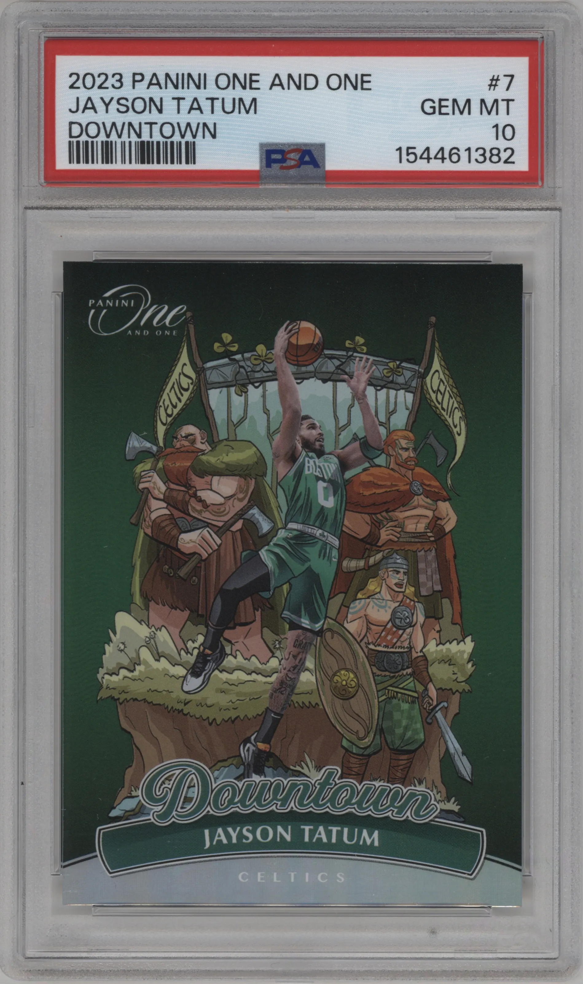 2023 Panini One and One Downtown Jayson Tatum #7 PSA 10