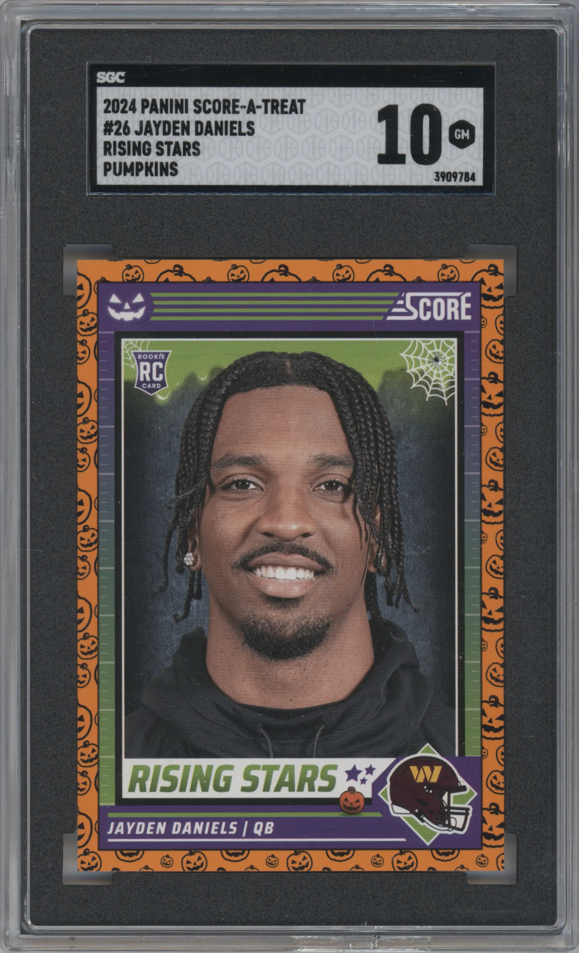2024 Score-a-Treat Rising Stars Jayden Daniels Pumpkin SGC 10