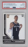 Victor Wembanyama from the 2023-24 Panini Instant NBA set graded by PSA and given an overall grade of 10.