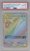 Magikarp/Wailord GX from the 2019 Pokemon S&M  set graded by PSA and given an overall grade of 10.