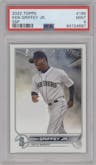 Ken Griffey Jr. from the 2022 Topps  Series 1 set graded by PSA and given an overall grade of 9.
