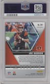 Joe Burrow from the 2020 Panini Mosaic set featuring a Pink Camo parallel graded by PSA and given an overall grade of 10.