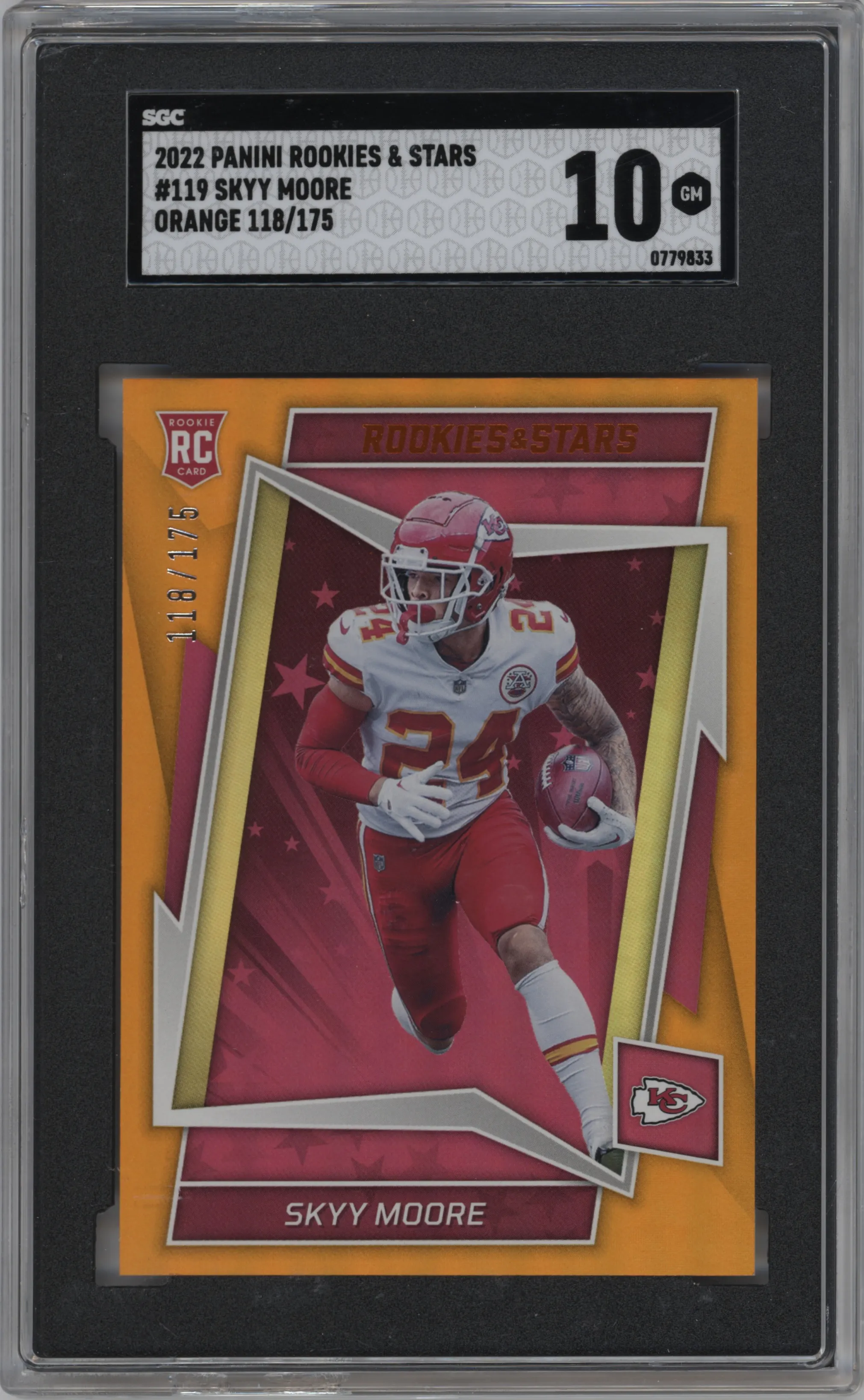 2022 Panini Rookies & Stars Skyy Moore Orange #119 SGC 10