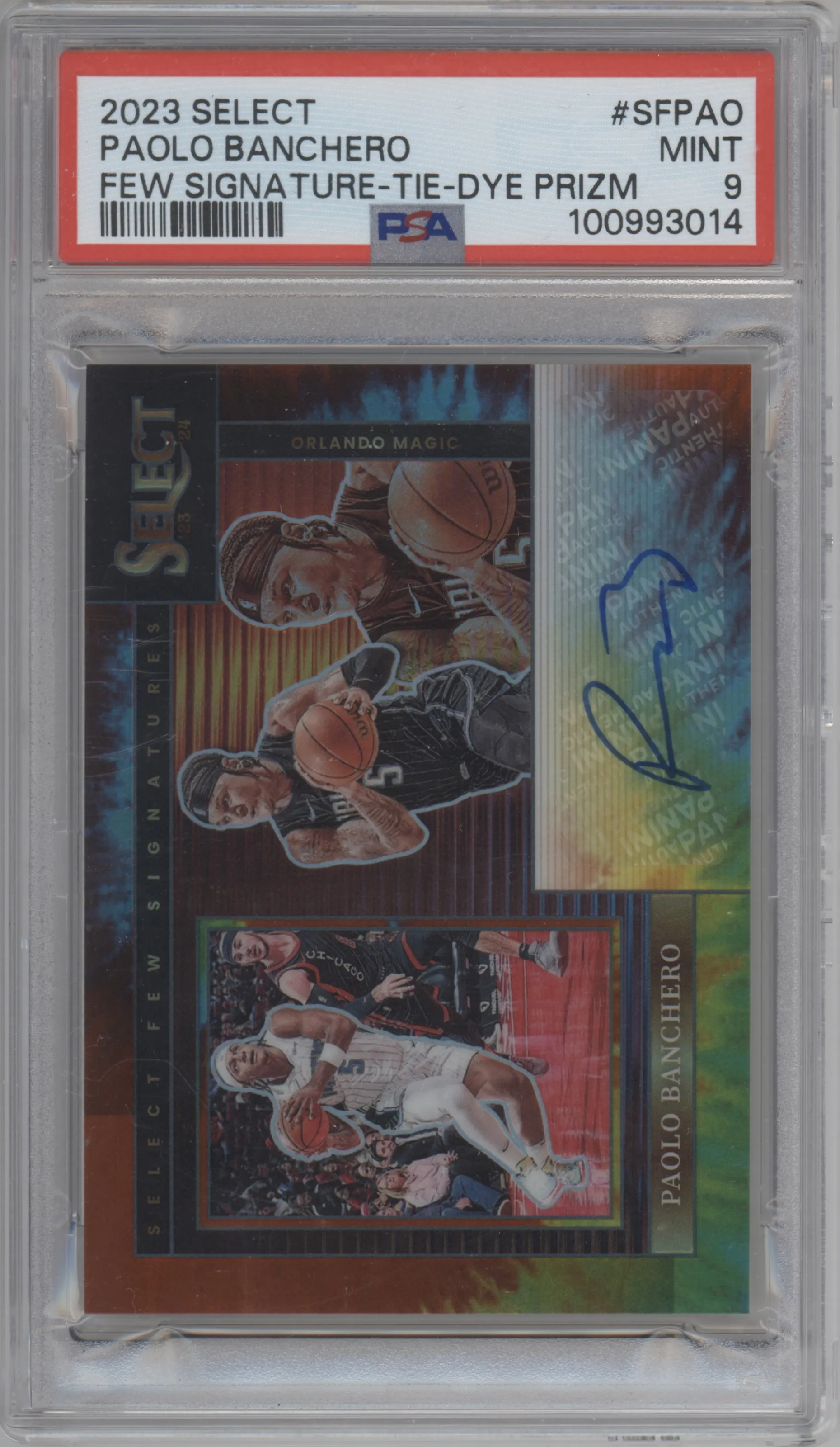 2023 Panini Select Select Few Sig. Paolo Banchero Tie-Dye Prizm #SF-PAO PSA 9