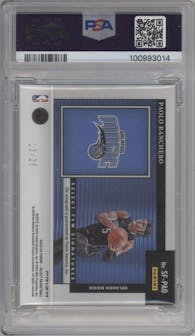 Paolo Banchero from the 2023-24 Panini Select  set featuring a Tie-Dye Prizm parallel graded by PSA and given an overall grade of 9.