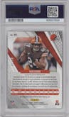 Nick Chubb from the 2023 Panini Phoenix set featuring a Blue Ice parallel graded by PSA and given an overall grade of 10.