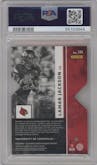 Lamar Jackson from the 2018 Panini Elite Draft Picks Collegiate set featuring a Status Die-Cut Orange parallel graded by PSA and given an overall grade of 10.