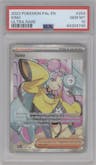 Iono from the 2023 Pokemon SV set graded by PSA and given an overall grade of 10.
