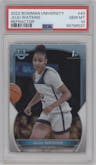 Juju Watkins from the 2022-23 Bowman University Chrome set featuring a Refractor parallel graded by PSA and given an overall grade of 10.