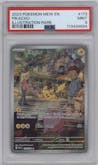 Pikachu from the 2023 Pokemon SV set graded by PSA and given an overall grade of 9.