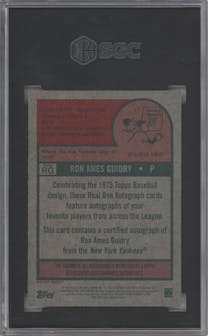 Ron Guidry from the 2024 Topps Heritage set featuring a Special Edition Red Ink parallel graded by SGC and given an overall grade of 10.