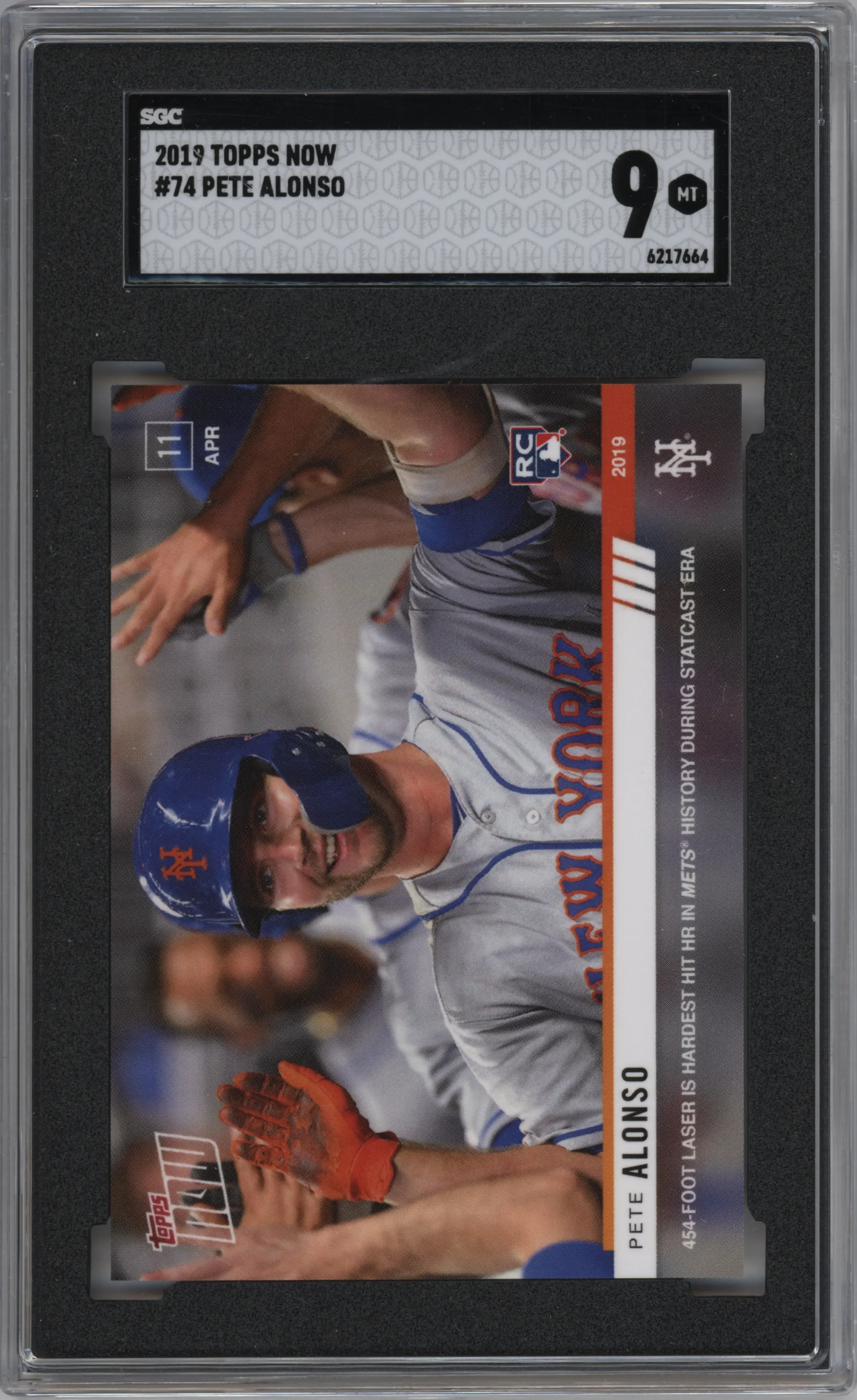 2019 Topps Now Pete Alonso SGC 9