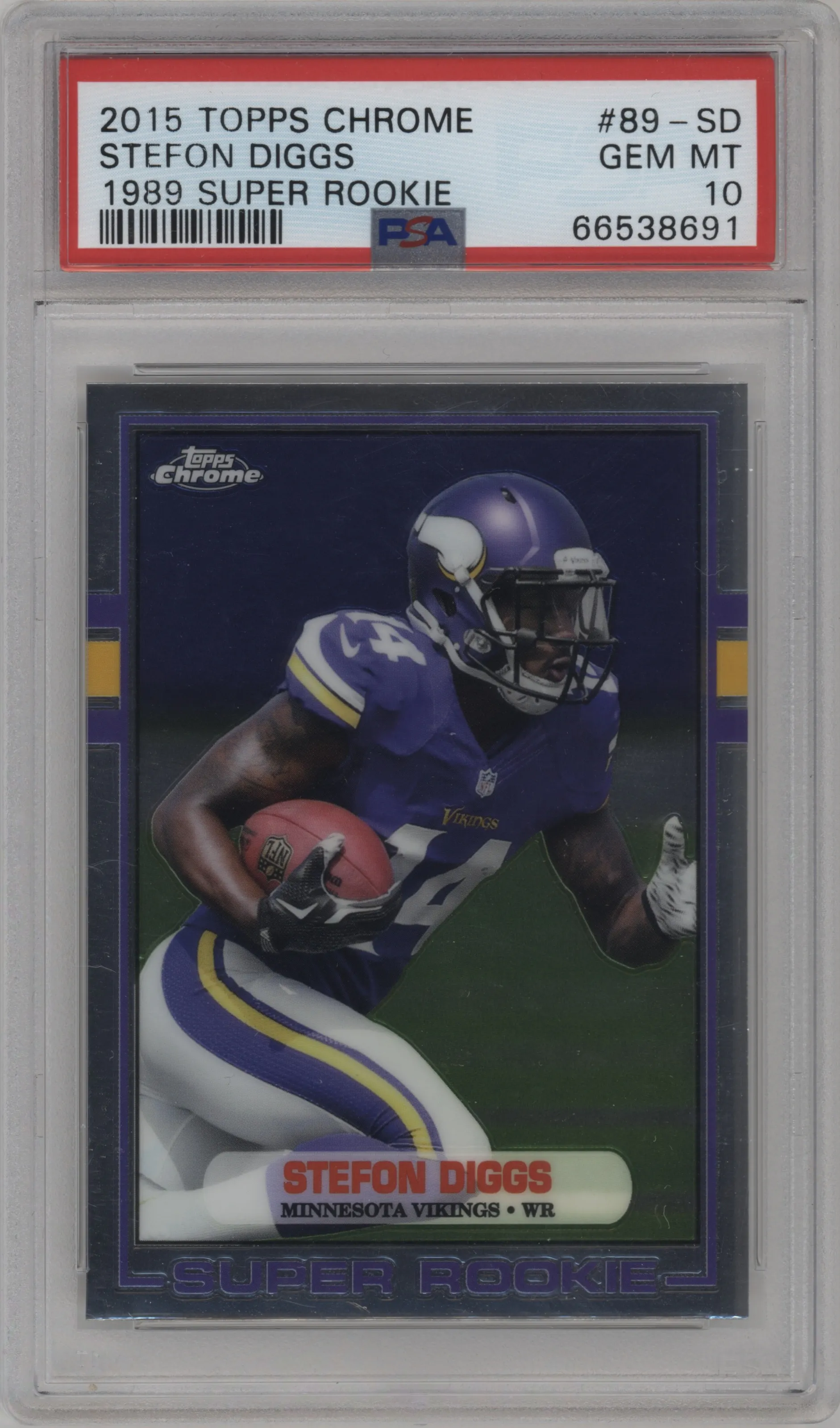 2015 Topps Chrome '89 Super Rookie Stefon Diggs #89-SD PSA 10