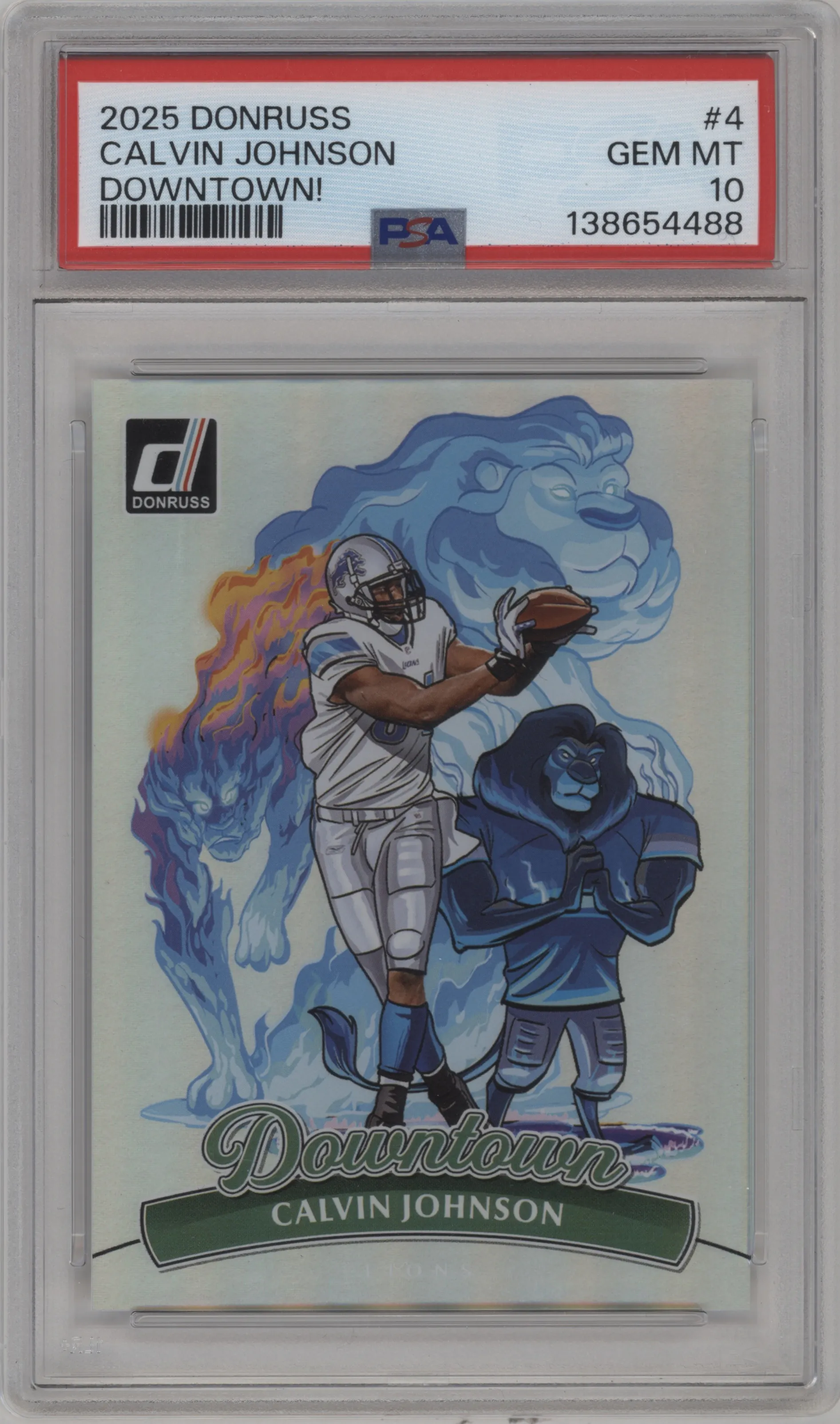 2025 Panini Donruss Downtown Calvin Johnson #4 PSA 10
