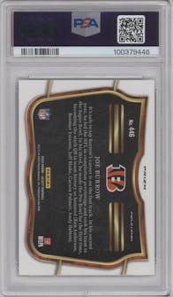Joe Burrow from the 2022 Panini Select set featuring a Cosmic parallel graded by PSA and given an overall grade of 10.