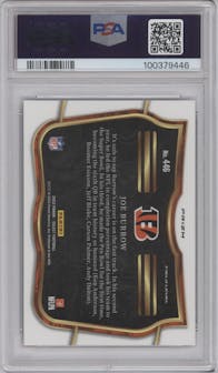 Joe Burrow from the 2022 Panini Select set featuring a Cosmic parallel graded by PSA and given an overall grade of 10.