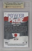 Shohei Ohtani from the 2020 Topps Fire set featuring a Gold Minted parallel graded by Beckett and given an overall grade of 9.5.