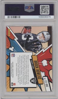 Brock Bowers from the 2024 Panini Absolute set graded by PSA and given an overall grade of 9.