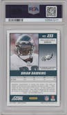 Brian Dawkins from the 2024 Panini Score set graded by PSA and given an overall grade of 10.
