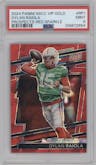 Dylan Raiola from the 2024 Panini The National VIP set featuring a Red Sparkle parallel graded by PSA and given an overall grade of 9.