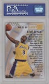 Kobe Bryant from the 1996-97 Fleer set graded by PSA and given an overall grade of 8.