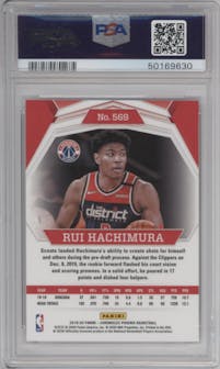 Rui Hachimura from the 2019-20 Panini Chronicles  set graded by PSA and given an overall grade of 9.