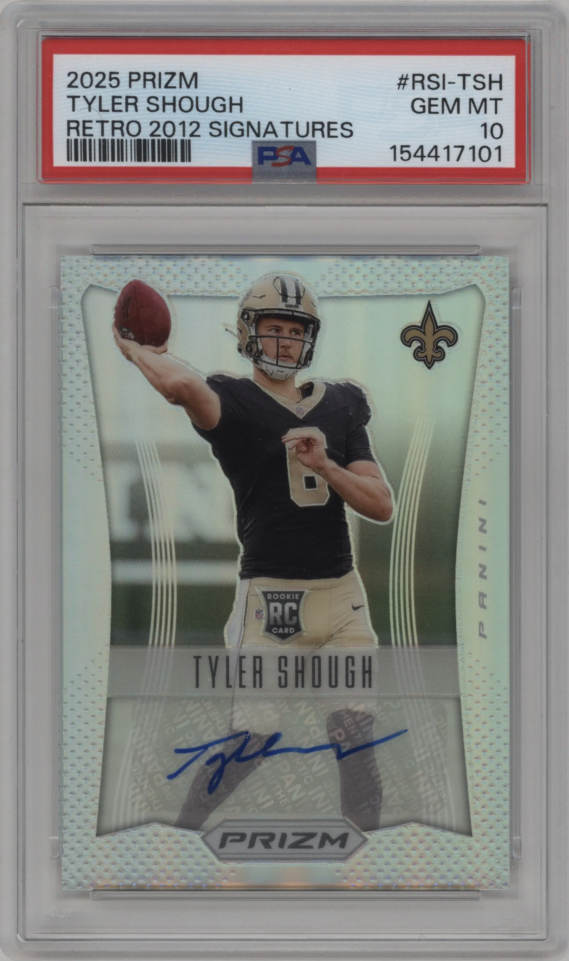 2025 Panini Prizm '12 Retro Sig. Tyler Shough #RSI-TSH PSA 10