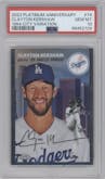 Clayton Kershaw from the 2023 Topps Chrome Platinum Anniversary set graded by PSA and given an overall grade of 10.