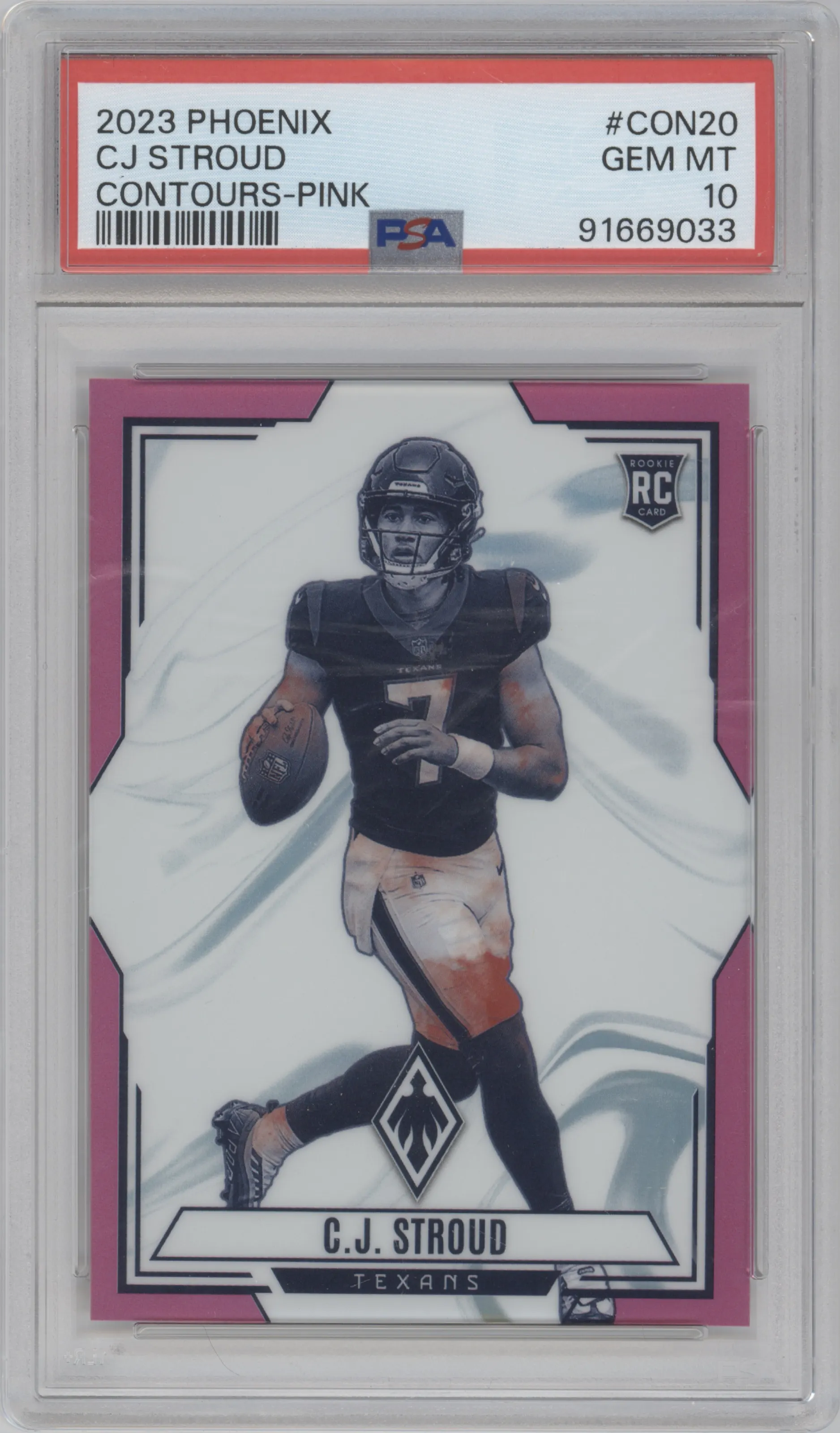 2023 Panini Phoenix Contours C.J. Stroud Pink #CON-20 PSA 10