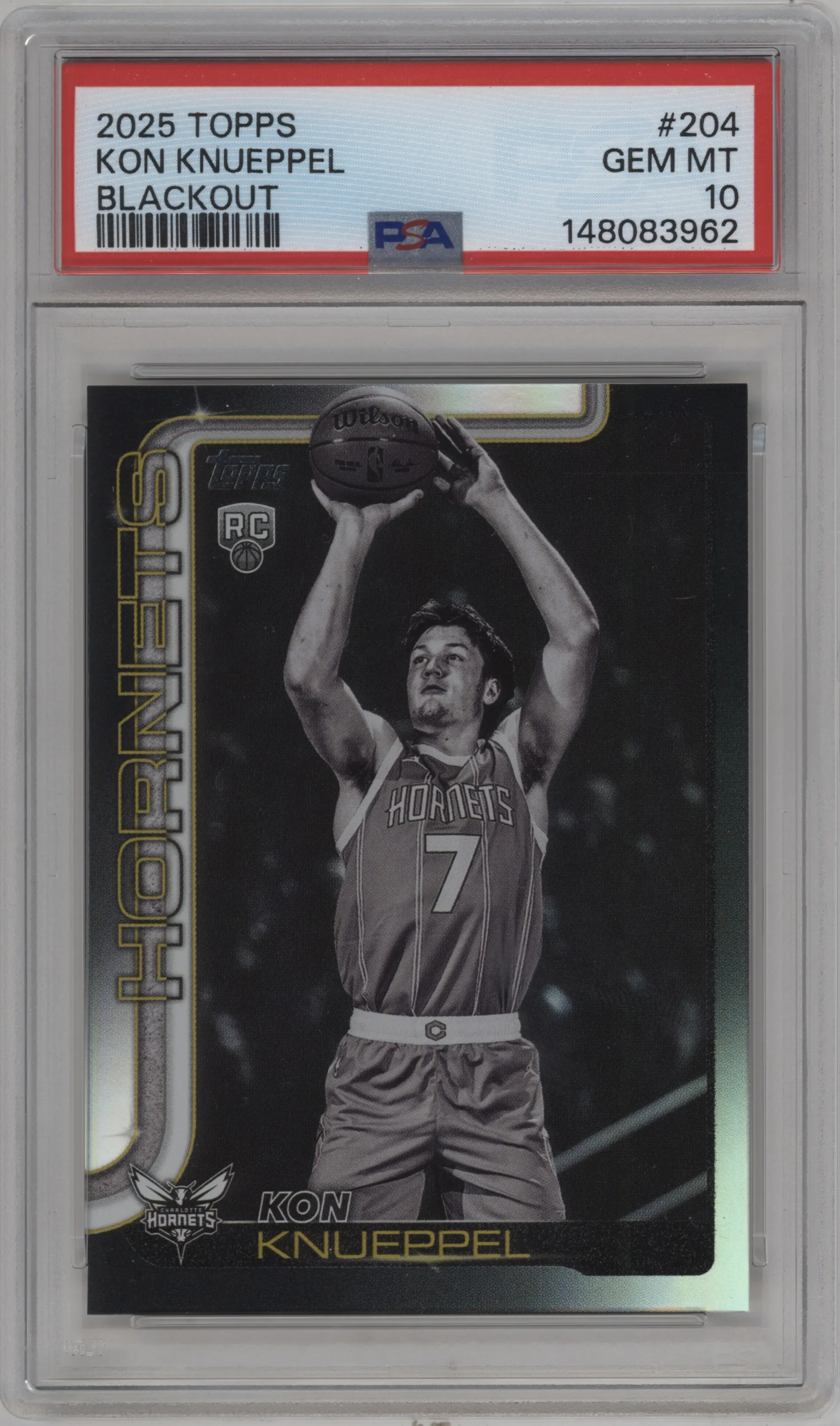 2025 Topps Kon Knueppel Blackout PSA 10
