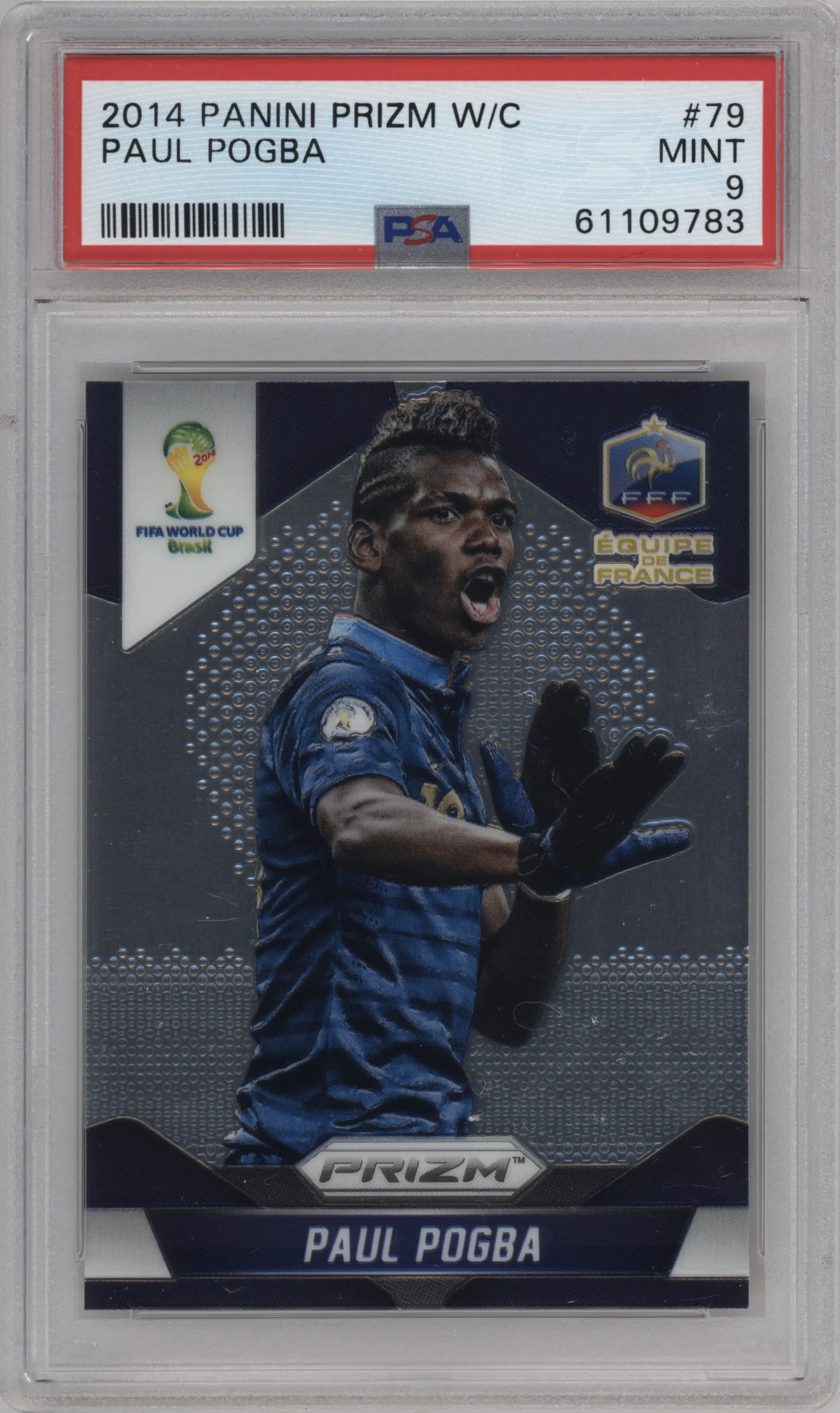 2014 Panini Prizm World Cup France Paul Pogba PSA 9