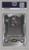 Jayden Reed from the 2023 Panini Prizm set featuring a Disco parallel graded by PSA and given an overall grade of 10.