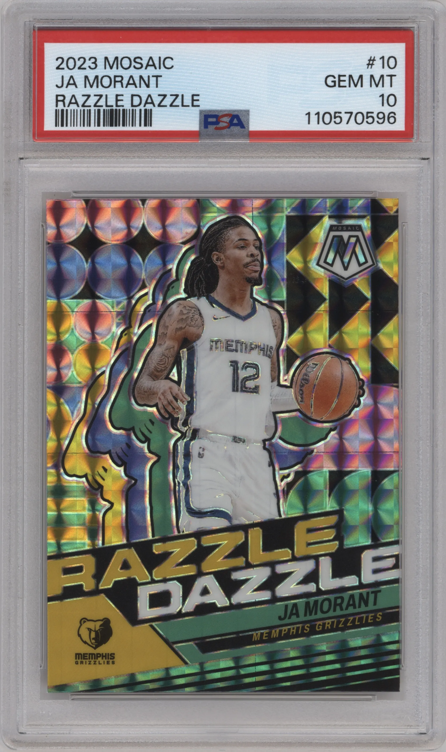 2023 Panini Mosaic Razzle Dazzle Ja Morant PSA 10