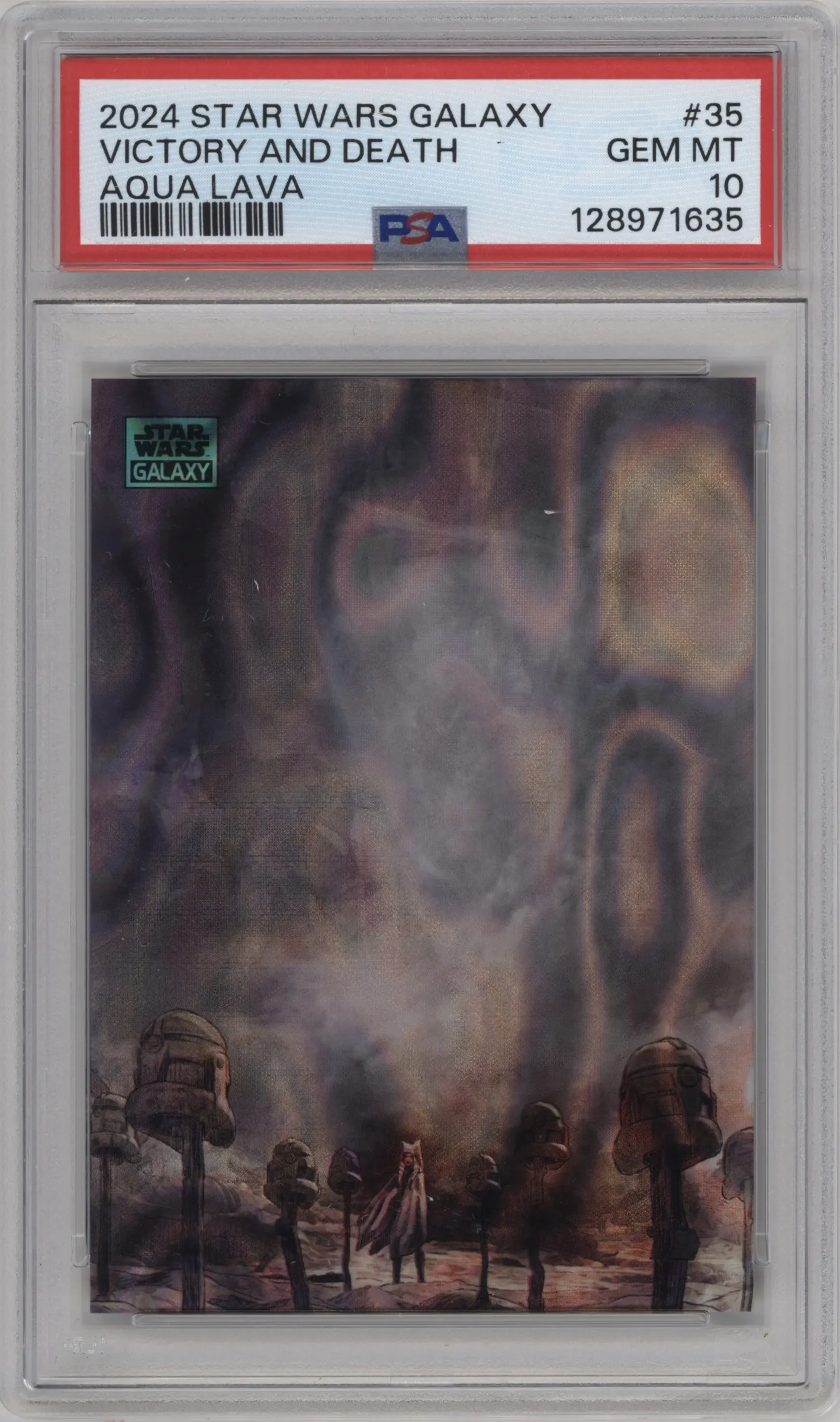 2024 Topps Chrome Star Wars Galaxy Victory and Death Aqua Lava #35 PSA 10