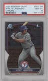 Wyatt Langford from the 2023 Bowman Draft set graded by PSA and given an overall grade of 10.