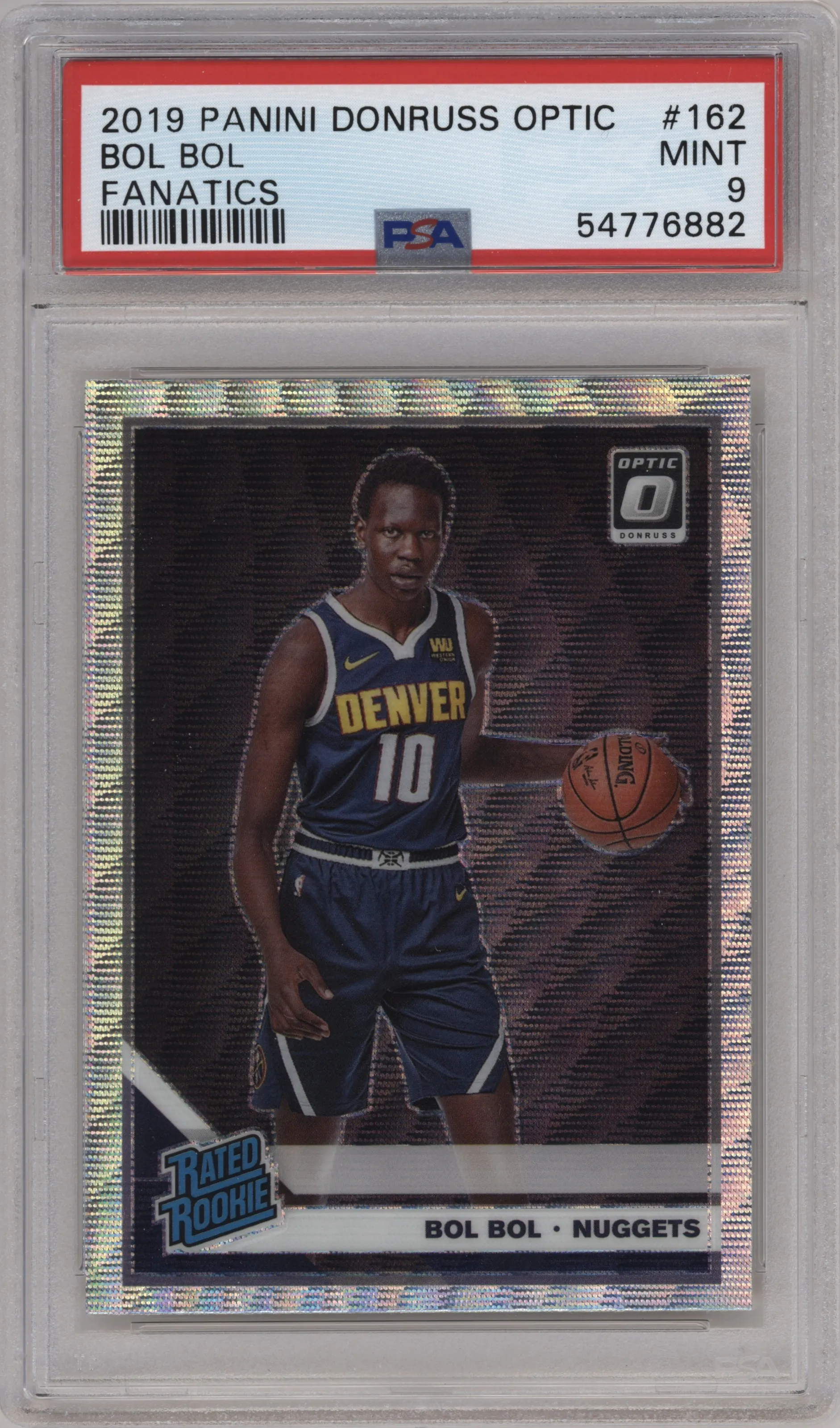 2019 Panini Donruss Optic Rated Rookie Bol Bol Fanatics Box Set #162 PSA 9