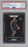 Victor Wembanyama from the 2023-24 Panini Prizm set graded by PSA and given an overall grade of 10.