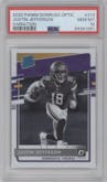 Justin Jefferson from the 2020 Panini Donruss Optic set graded by PSA and given an overall grade of 10.