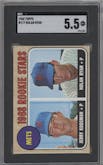 Jerry Koosman/Nolan Ryan from the 1968 Topps set graded by SGC and given an overall grade of 5.5.