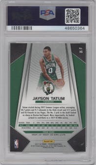 Jayson Tatum from the 2017-18 Panini Prizm  set graded by PSA and given an overall grade of 10.